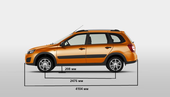 размеры лада калина
