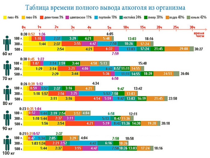 через сколько времени можно сесть за руль после литра пива