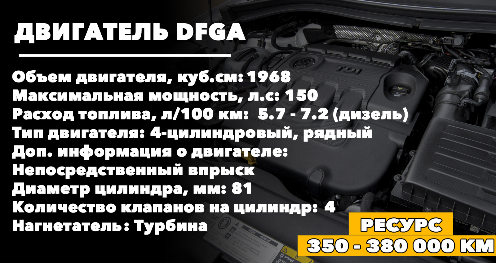 Ресурс двигателя DFGA