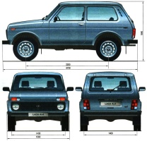 Автомобили Lada Niva и Lada 4x4, ВАЗ-21213, ВАЗ-21214, модернизация, габаритные размеры, характеристики и особенности конструкции