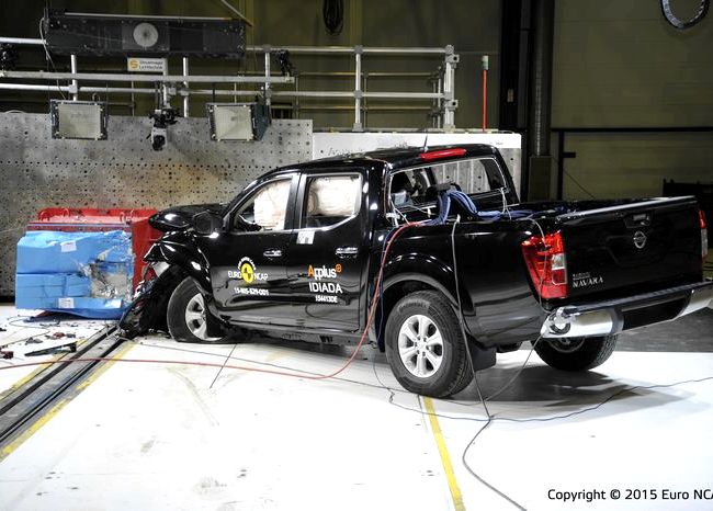 Nissan Terrano краш тест повреждений пешехода