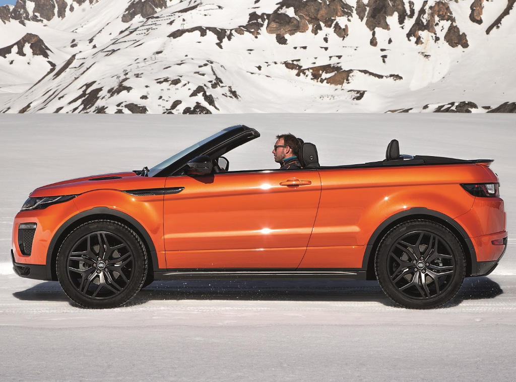 новый Range Rover Evoque Convertible 2016 сбоку