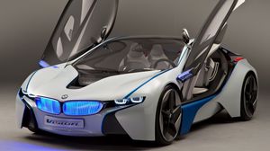 Превью обои bmw, vision, efficientdynamics, концепт, вид спереди