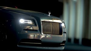 Превью обои rolls-royce, вид спереди, фары, бампер