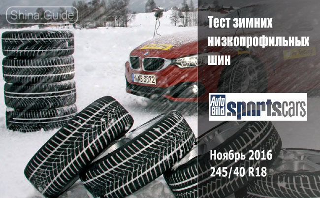 Тест зимних шин 2016 года от Auto Bild Sportscars (245/40 R18) или «хафтунгсфраге»