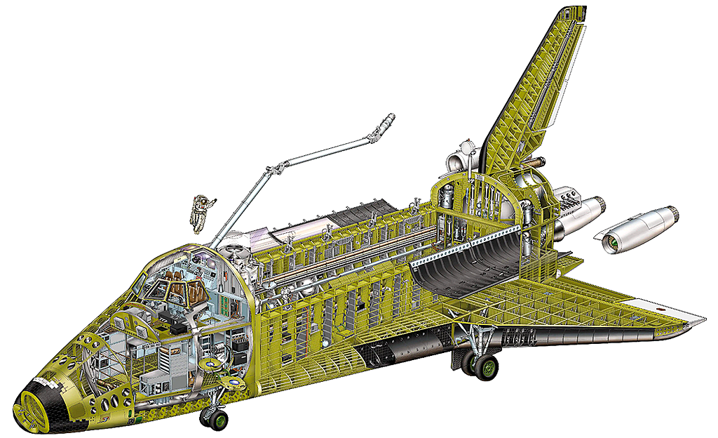 buran.ru // Конструктивно-компоновочная схема многоразового космического корабля «Буран»