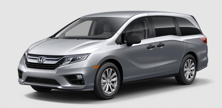 2018 Honda Odyssey van silver grey body color paint