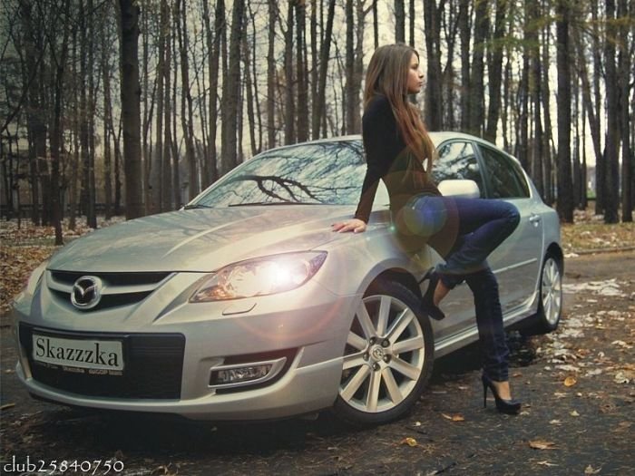 Русские девушки и машины (77 фото)